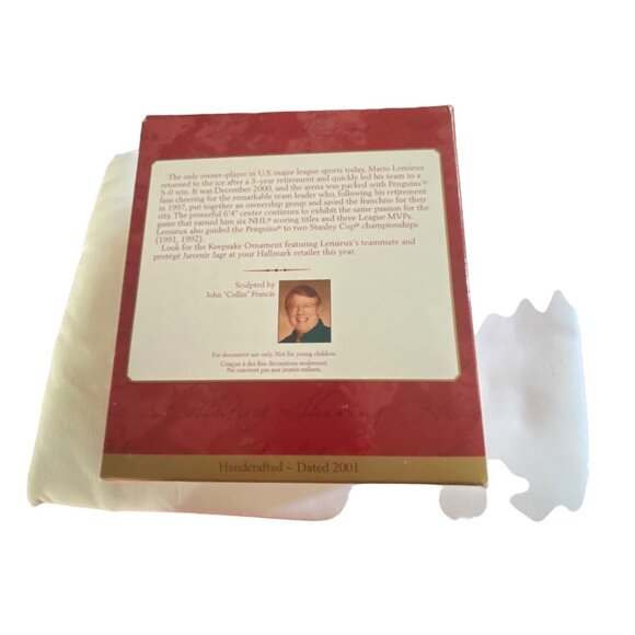 Hallmark Keepsake Ornament 2001 Mario Lemieux Pittsburgh Penguins Collectible - Picture 2 of 4